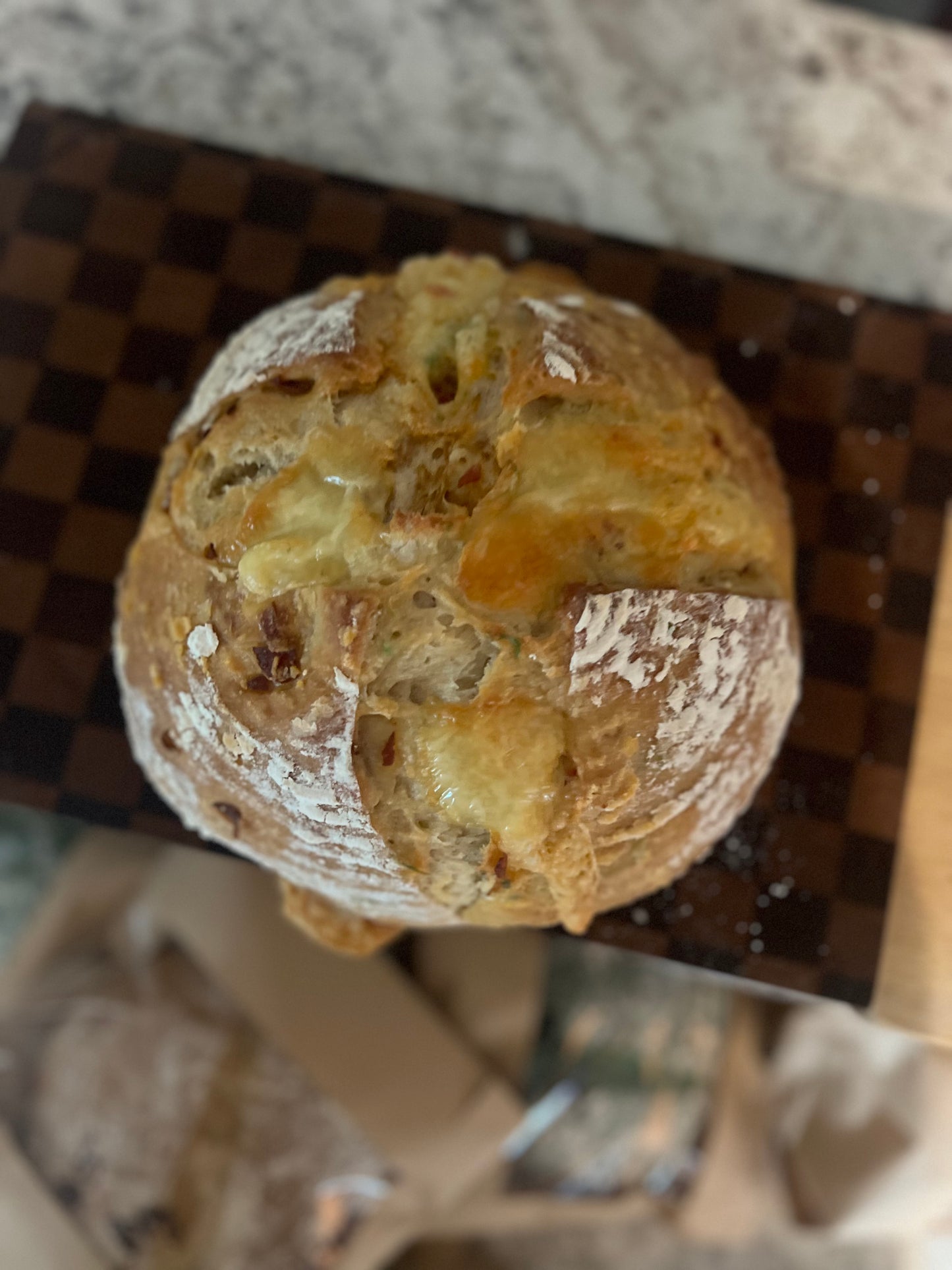 Old Bay & Cheddar Artisan Sourdough – Full & Half Size Loaves & Boules