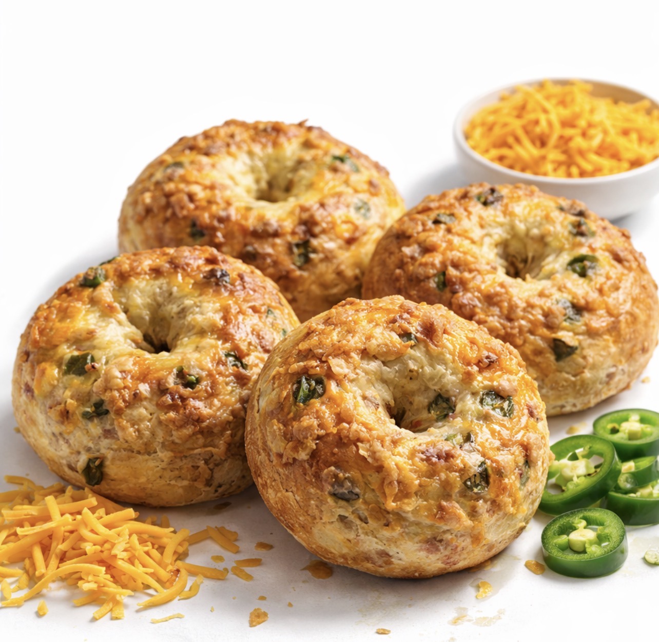 Jalapeno Cheddar  Sourdough Bagels – Fresh & Handcrafted