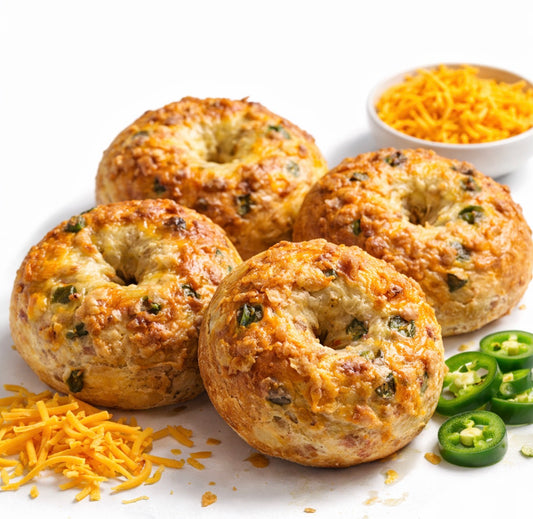 Jalapeno Cheddar  Sourdough Bagels – Fresh & Handcrafted