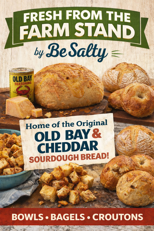 Old Bay & Cheddar Sourdough Bagels – Fresh & Handcrafted