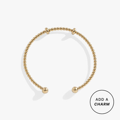 French Rope Charm Bracelet Cuff