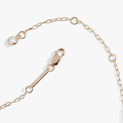 Initial M Precious Elongated Necklace