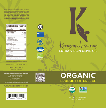 Organic EVOO-500 Ml Bottle