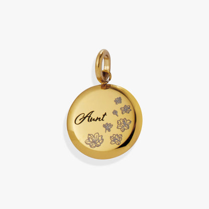 Aunt Flower Disc Charm
