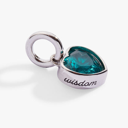 December 'Wisdom' Heart Birthstone Charm