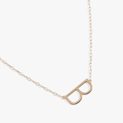 Initial B Precious Elongated Necklace