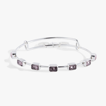 June Birthstone Emerald Cut Bangle