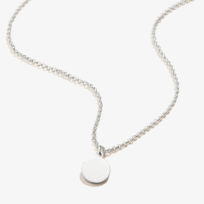 Small Circle Charm Necklace, 19''