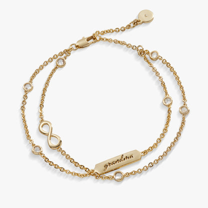 Grandma Infinity Chain Double Strand Bracelet